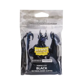 Dragon Shield: Perfect Fit Thick Inner Sleeves - Black