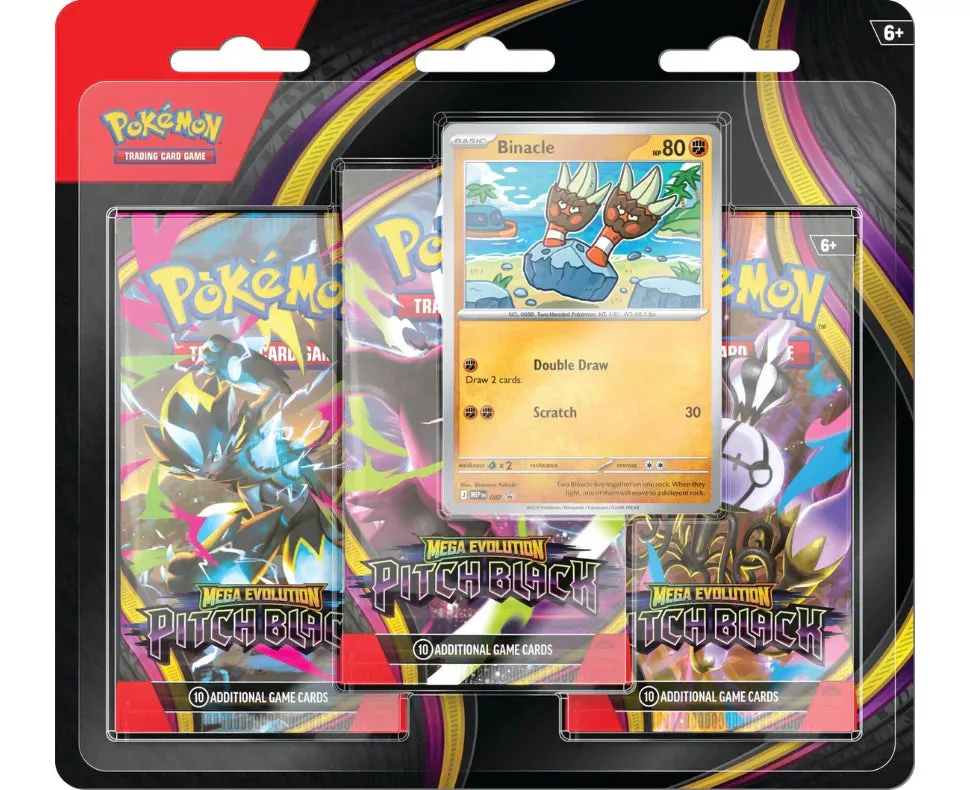 Pokémon TCG Mega Evolution Pitch Black - 3-pack Blister